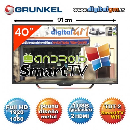 TV 40" LED GRUNKEL "SMART TV" (fullHD-USBrec-TDT2)