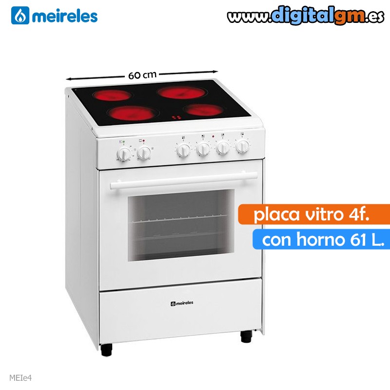 COCINA VITRO MEIRELES CON HORNO (4 FUEGOS)