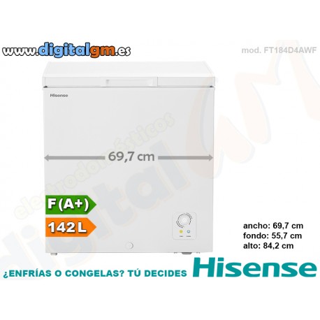  CONGELADOR ARCON HISENSE 142L (ancho 69.7cm)
