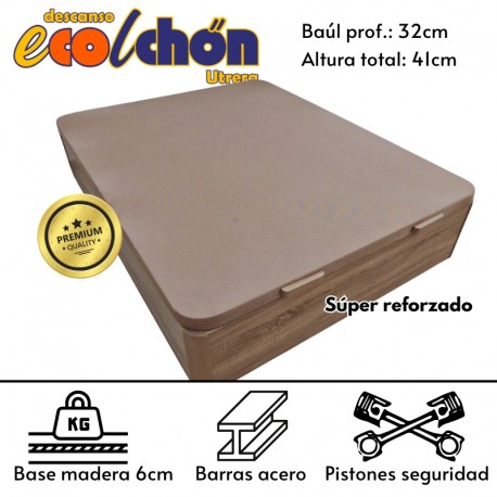  CANAPE ABATIBLE "MAXI XXL" (Sin patas / Baúl: 32cm)