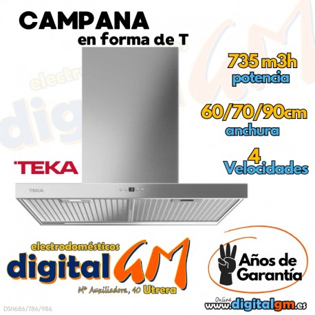  CAMPANA TEKA DSH INOX (735m3h/FORMA "T")