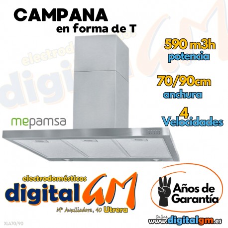  CAMPANA MEPANSA SILUETA INOX (590m3h/"T") 