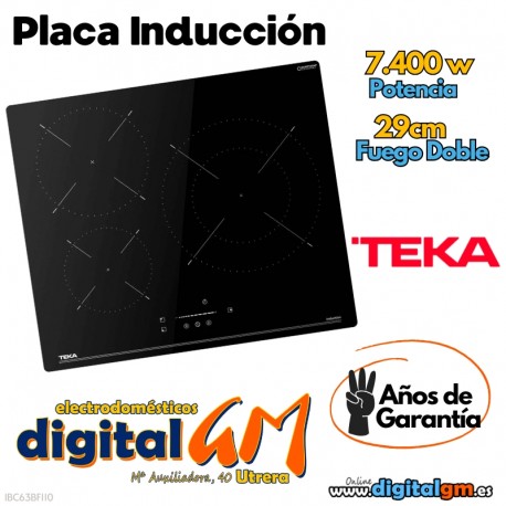  PLACA INDUCCIÓN TEKA (3F/29cm DOBLE/7.400W)