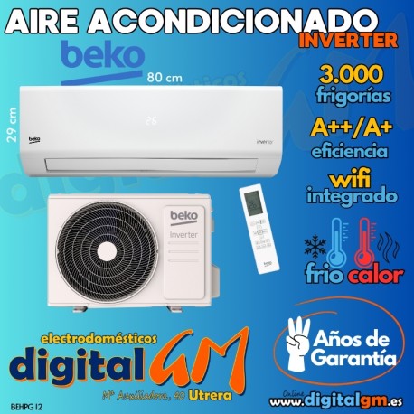 AIRE SPLIT BEKO "WIFI" 3000 frig. (A++/A+)