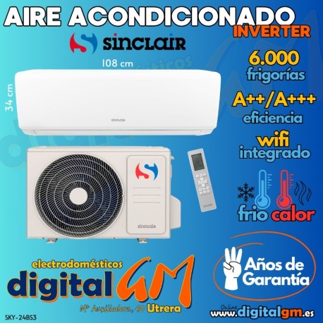  AIRE SPLIT SINCLAIR "WIFI" 6000 frig. (A++/A+++)