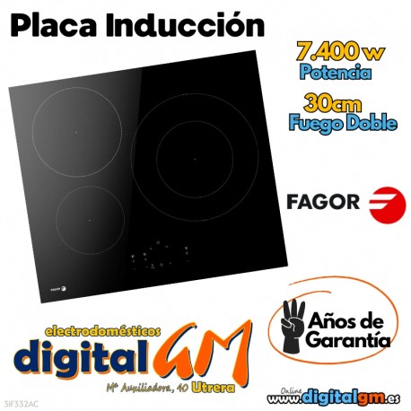  PLACA INDUCCIÓN FAGOR (3F/30cm DOBLE/7.400W)