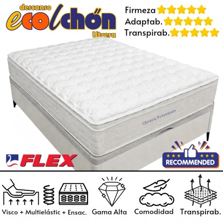  COLCHON FLEX "UTRERA PREMIUM" (MULTIELASTIC + VISCO + MICRO ENSACADO)