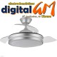  VENTILADOR TECHO 40/91cm "ESPARTA" FABRILAMP (PLATA/59w)