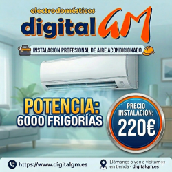 INSTALACION AIRE ACONDICIONADO de 6000 frig. (básica - 3m)