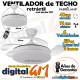  VENTILADOR TECHO 39/91cm "TRIDENTE MINI" FABRILAMP (BLANCO/59w)