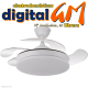  VENTILADOR TECHO 39/91cm "TRIDENTE MINI" FABRILAMP (BLANCO/59w)