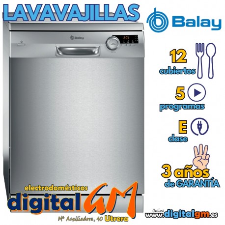  LAVAVAJILLAS BALAY INOX (12S/E/POLINOX)