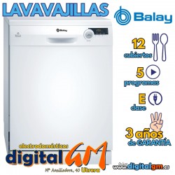  LAVAVAJILLAS BALAY BCO. (12S/E/POLINOX)
