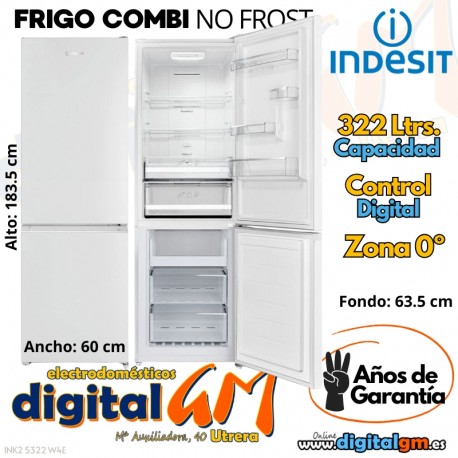  FRIGO COMBI INDESIT (183.5x60/NO FROST/E) 