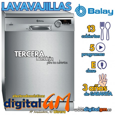  LAVAVAJILLAS BALAY INOX 3ª BANDEJA (13S/E/POLINOX)