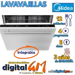 LAVAVAJILLAS MIDEA INTEGRABLE (12S/E)