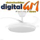  VENTILADOR TECHO 50/106cm "TEMPANO" FABRILAMP (BLANCO/59w)