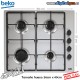 PLACA GAS BEKO HIZG-64101SX (4 FUEGOS GAS/BASE INOX)